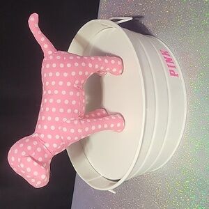 RARE Htf VS Pink Mini Metal Bin Tote Tub Display/ Prop